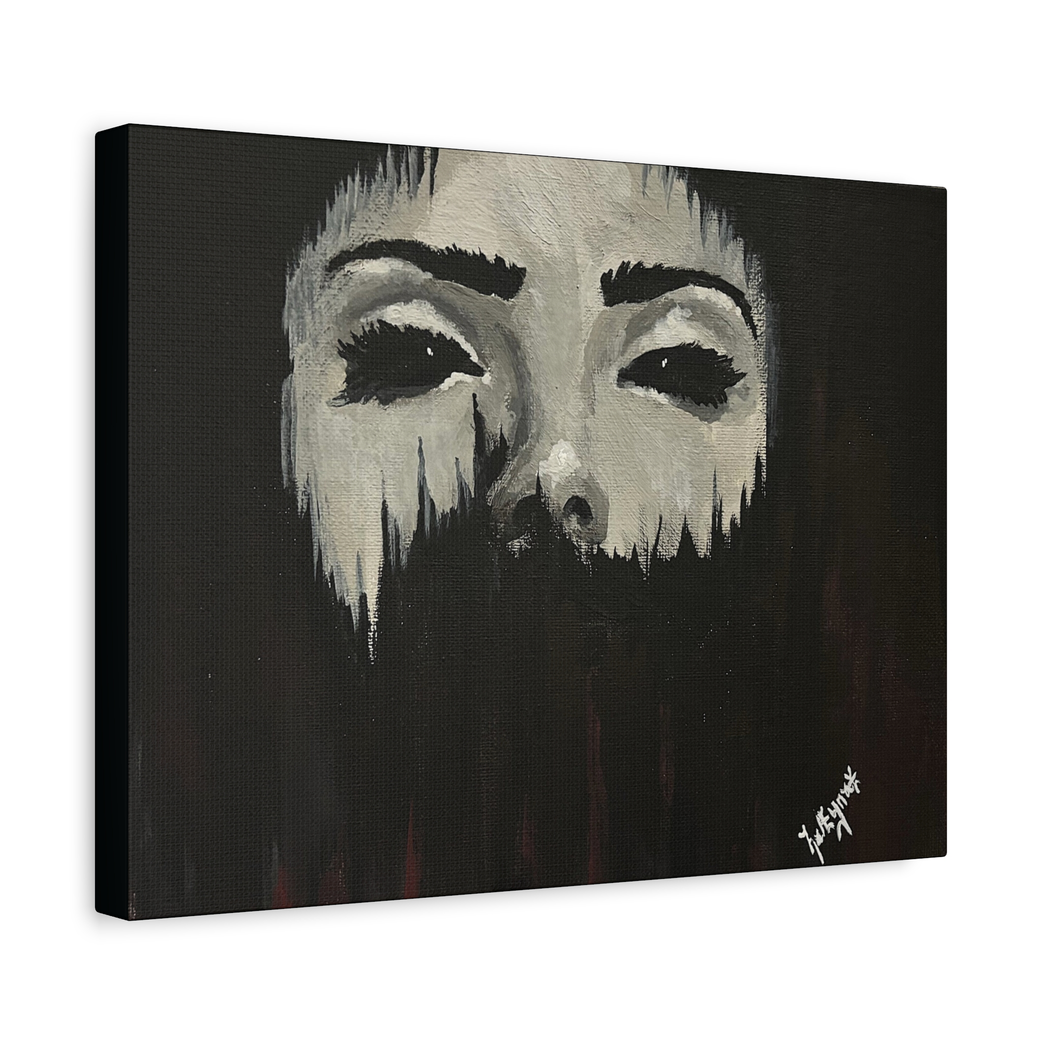 Matte Canvas Wall Art – Dark Art for Home Decor "Empty" - Image 6
