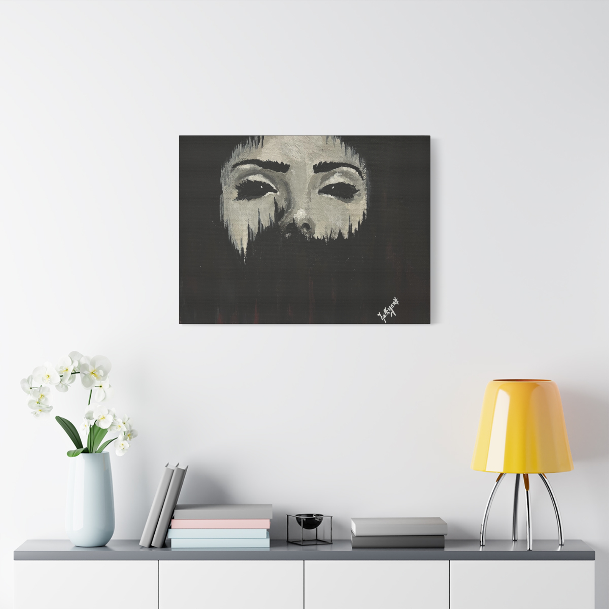 Matte Canvas Wall Art – Dark Art for Home Decor "Empty" - Image 15