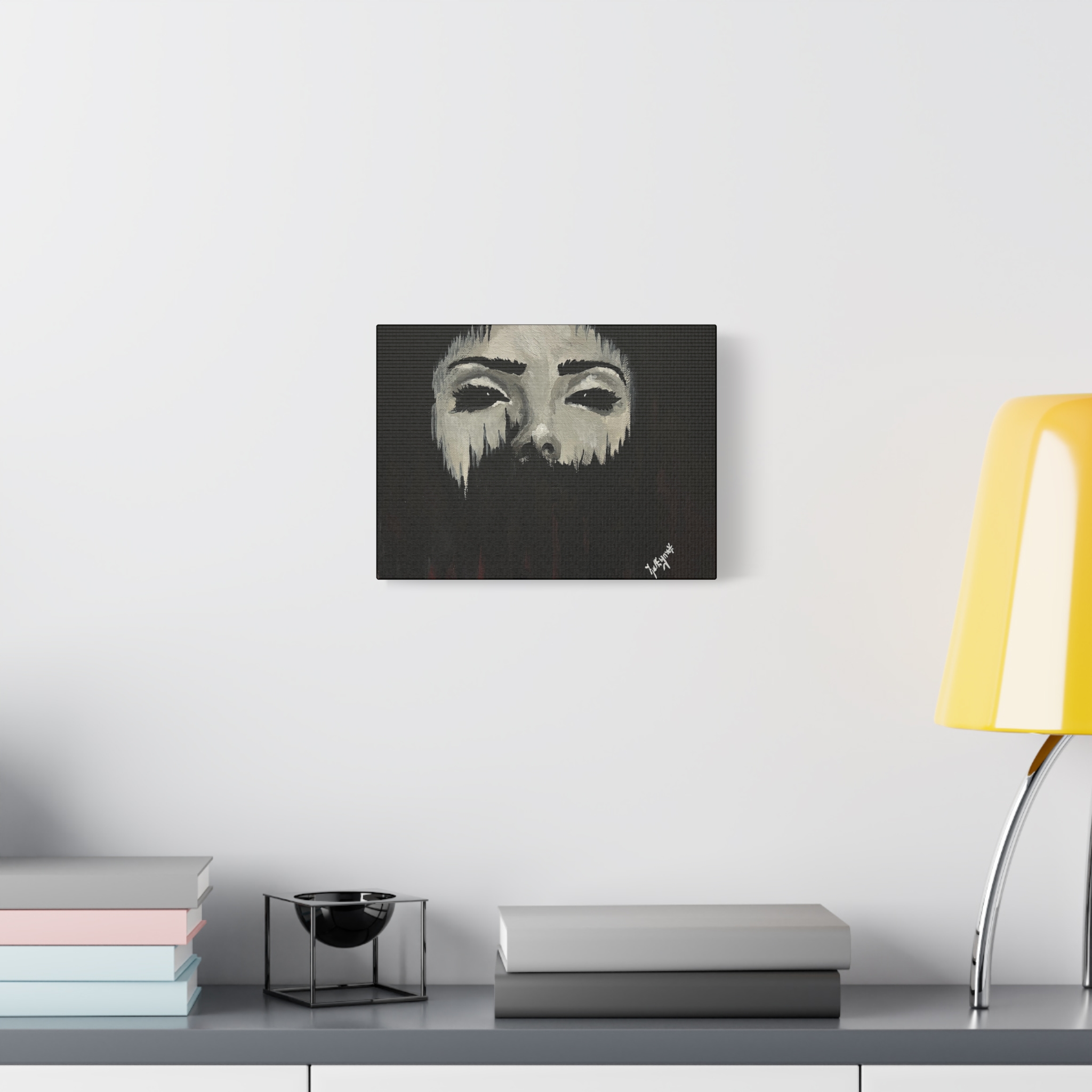 Matte Canvas Wall Art – Dark Art for Home Decor "Empty" - Image 3