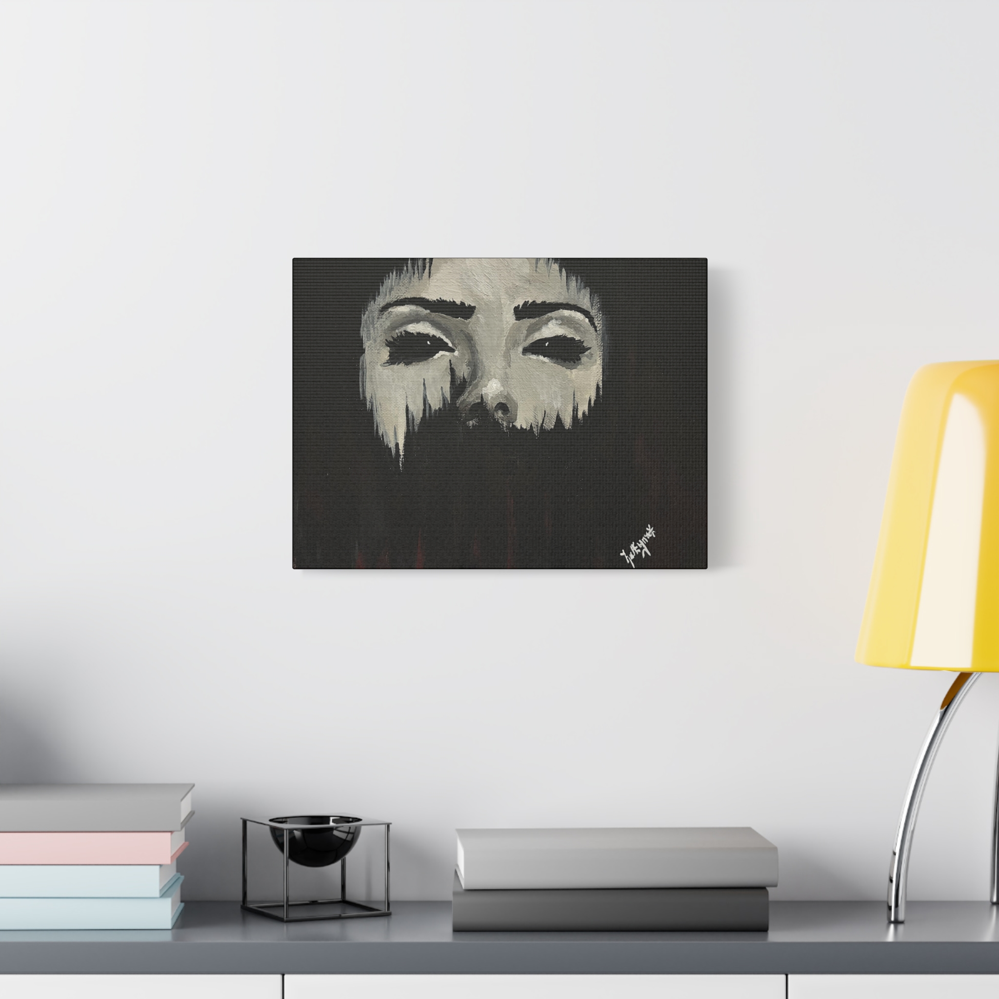 Matte Canvas Wall Art – Dark Art for Home Decor "Empty" - Image 7