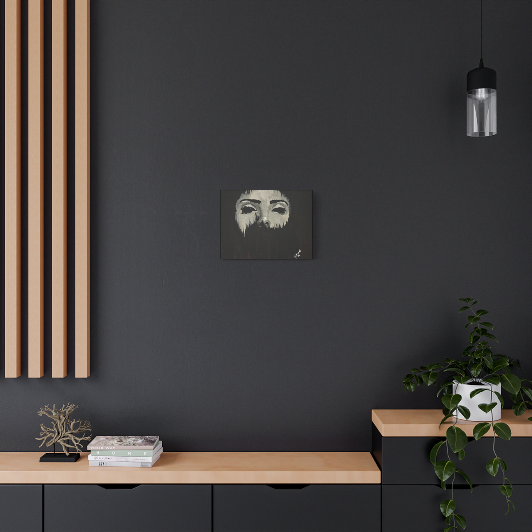 Matte Canvas Wall Art – Dark Art for Home Decor "Empty" - Image 8