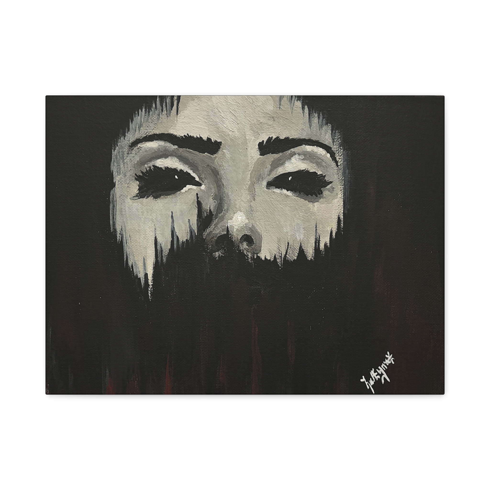 Matte Canvas Wall Art – Dark Art for Home Decor "Empty" - Image 9