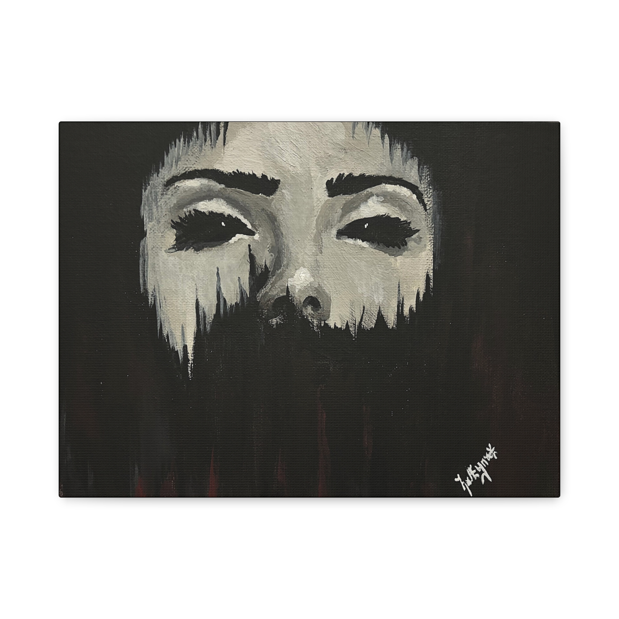 Matte Canvas Wall Art – Dark Art for Home Decor "Empty" - Image 5