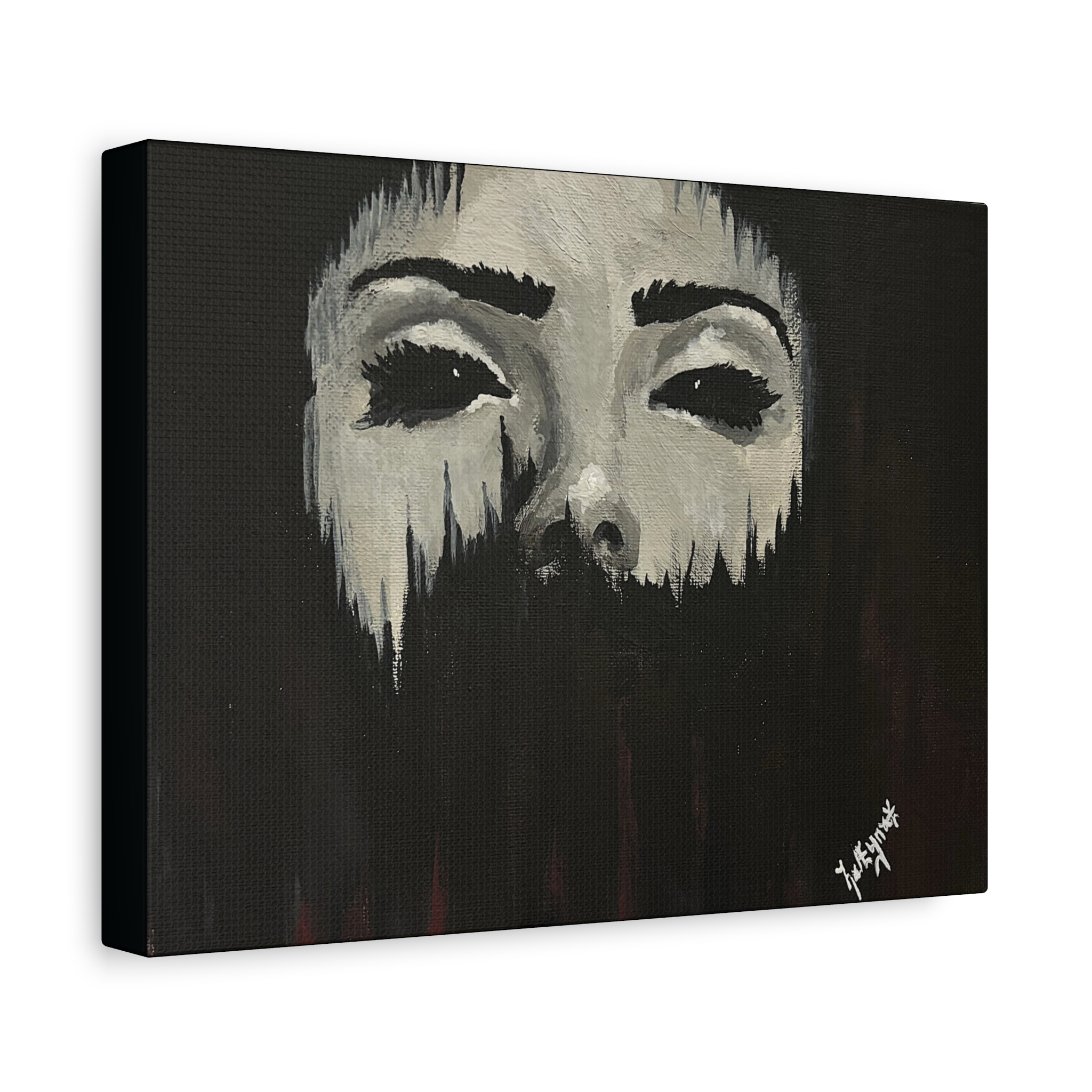 Matte Canvas Wall Art – Dark Art for Home Decor "Empty" - Image 2