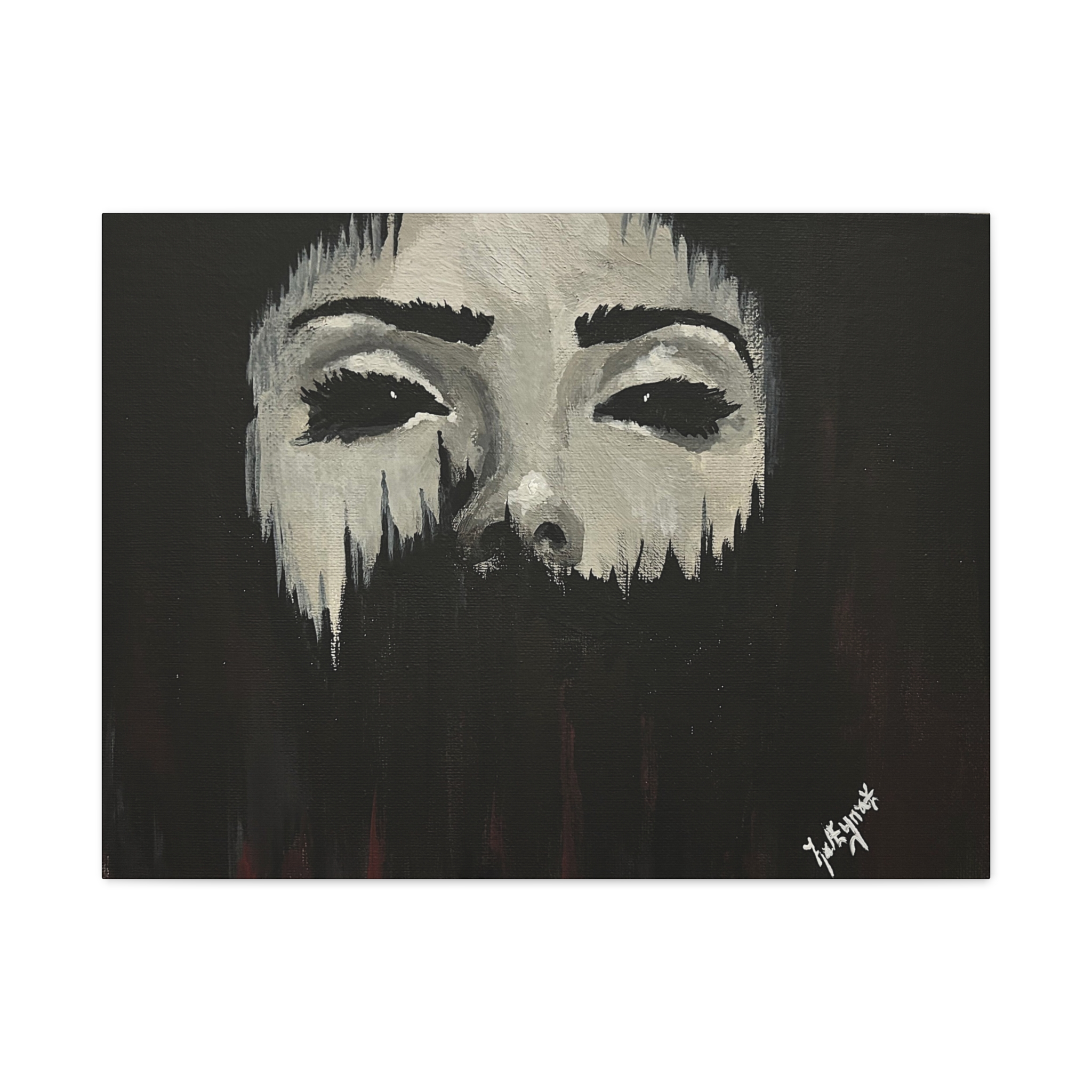 Matte Canvas Wall Art – Dark Art for Home Decor "Empty" - Image 13