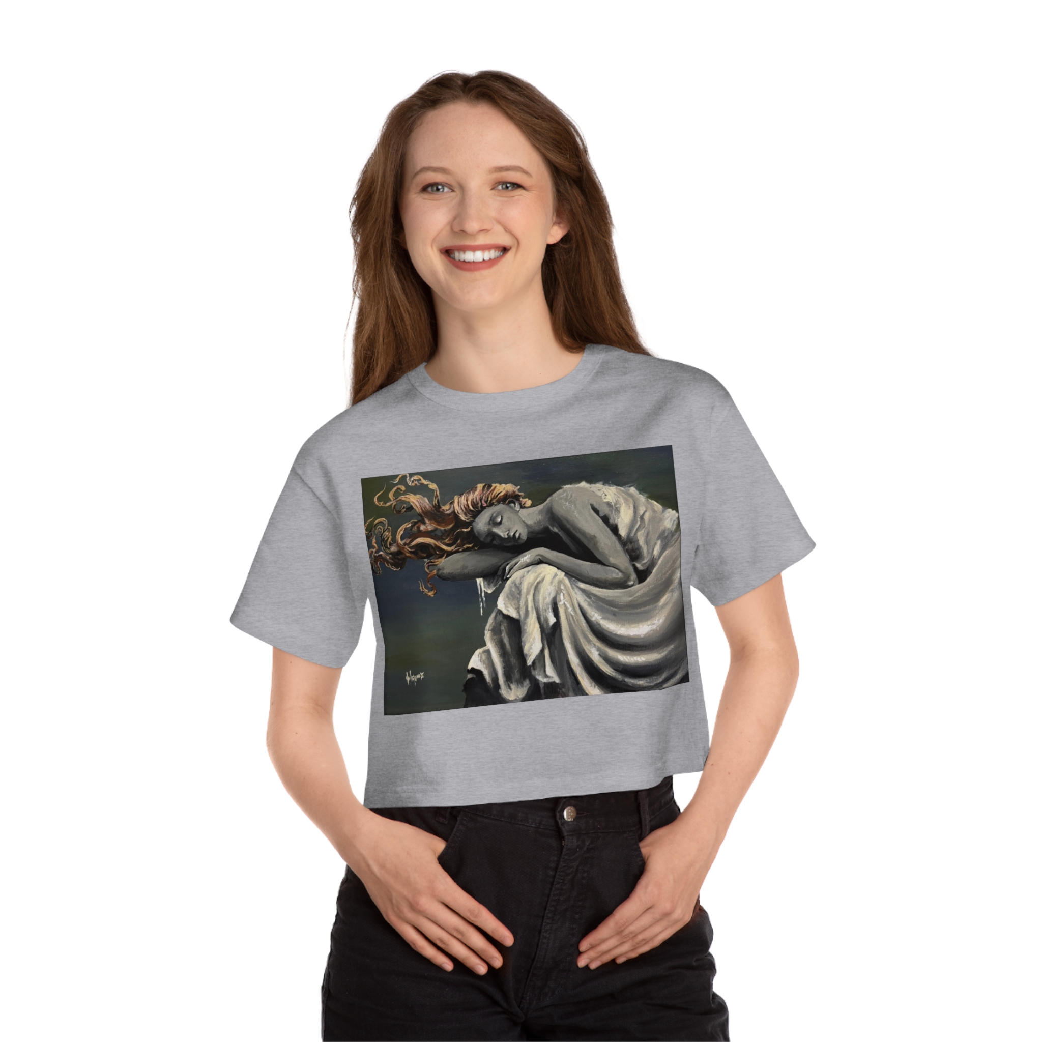 "Weightlessness" Women's Cropped T-Shirt - Image 6